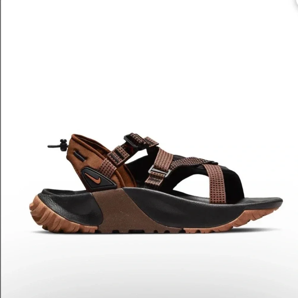 NWOB Nike Oneonta Next Nature Sandals in Black/ Gum Med Brown Cacao Wow Size 9 - Picture 5 of 8